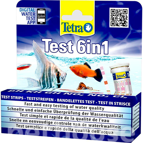 Tetra Test 6 in 1 - тест для проверки качества воды в аквариуме