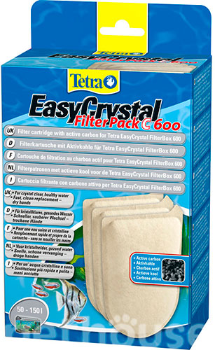 Tetra Набор губок для фильтров EasyCrystal 600, с угольным наполнителем