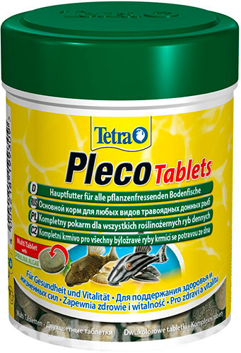 Tetra Pleco Tablets - корм для крупных донных рыб, таблетки