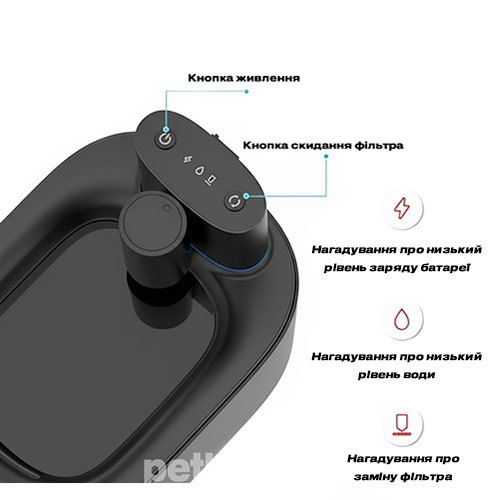 Tikpaws Фонтан-поилка Smart Water Fountain WF117A Wi-Fi Black Tikpaws Фонтан-поилка Smart Water Fountain WF117A Wi-Fi Black