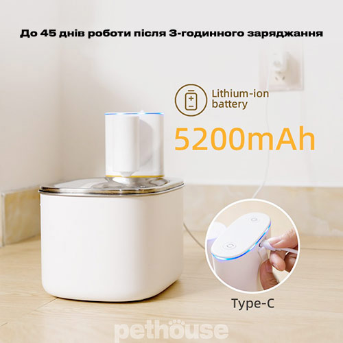 Tikpaws Фонтан-поїлка Smart Water Fountain WF117A Wi-Fi White Tikpaws Фонтан-поїлка Smart Water Fountain WF117A Wi-Fi White