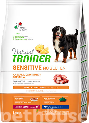 Trainer Natural Dog Sensitive Adult Medium & Maxi Duck