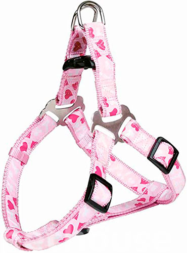 Trixie Modern Art Шлея для собак, розовая в сердечки