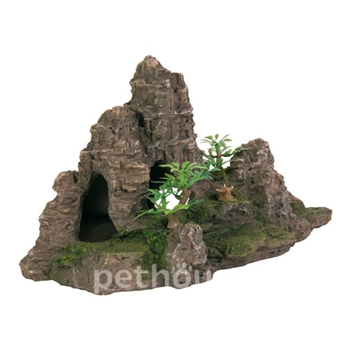 Trixie Декоративная скала с пещерой и растениями