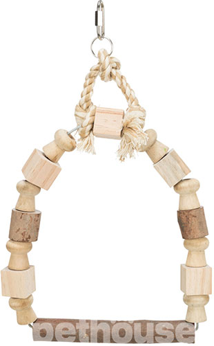 Trixie Гойдалка-арка з канатом для птахів, дерев'яна, фото 4