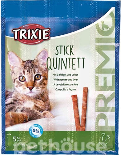 Trixie Premio Stick Quintett з домашньою птицею та печінкою для котів