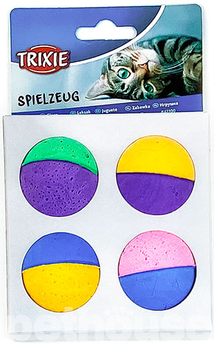 Trixie Набор мягких разноцветных мячиков для кошек, фото 6