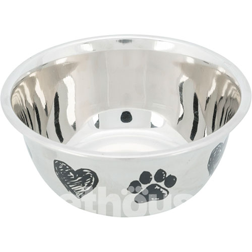 Trixie Металлическая миска с рисунком на резине для собак