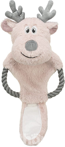 Trixie Xmas Игрушка "Рождественский олень" с канатом для собак