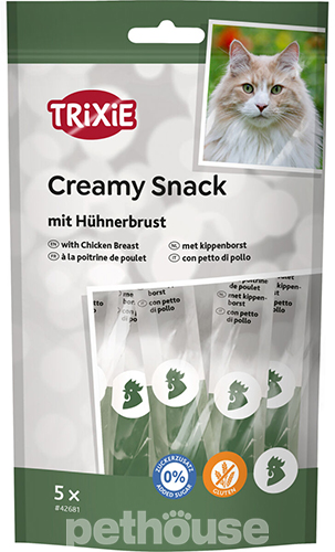 Trixie Creamy Snacks Мусові ласощі з куркою для котів