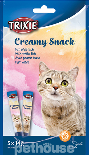 Trixie Creamy Snacks Муссовые лакомства с белой рыбой для кошек Trixie Creamy Snacks Муссовые лакомства с белой рыбой для кошек