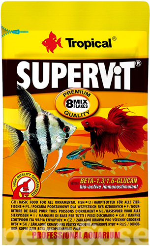 Tropical Supervit - высокопитательный корм для всех видов рыб, хлопья, фото 2