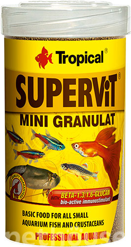 Tropical SuperVit Mini Granulat - высокопитательный корм для малых видов рыб, гранулы