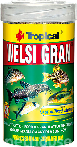 Tropical Welsi Gran - корм для всеядных и плотоядных донных рыб, гранулы