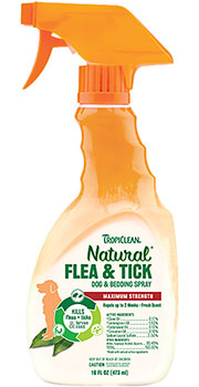 TropiClean Flea & Tick Спрей "Максимальная сила" от блох и клещей для собак