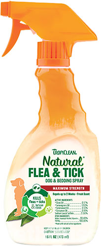 TropiClean Flea & Tick Спрей "Максимальная сила" от блох и клещей для собак