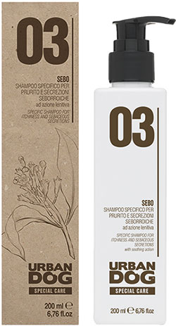 Urban Dog 03 Sebo Shampoo Заспокійливий шампунь для собак при свербежу та себореї