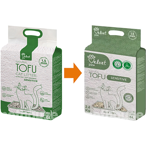 Velvet Paw Tofu Sensitive Гороховий наповнювач для котячого туалету