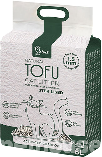 Velvet Paw Tofu Sterilised Гороховий наповнювач для котячого туалету