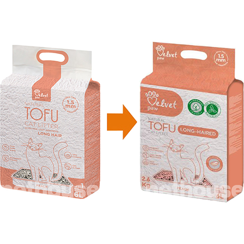 Velvet Paw Tofu Long Hair Гороховий наповнювач для котячого туалету