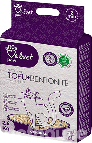 Velvet Paw Tofu + Bentonite Original Наповнювач для котячого туалету