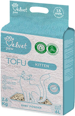 Velvet Paw Tofu Kitten Baby Powder Гороховий наповнювач для котячого туалету