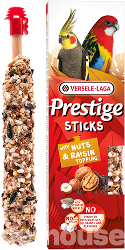 Versele-Laga Prestige Sticks Parrots Nuts & Raisin topping
