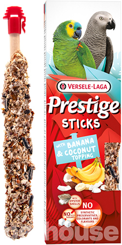 Versele-Laga Prestige Sticks Parrots Banana & Coconut topping