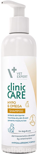 VetExpert Clinic Care Hypo & Omega Shampoo Смягчающий шампунь для собак и кошек VetExpert Clinic Care Hypo & Omega Shampoo Смягчающий шампунь для собак и кошек