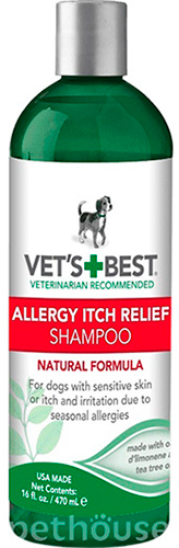 Vet's Best Allergy Itch Relief Shampoo Шампунь для собак с чувствительной кожей