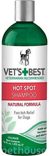 Vet's Best Hot Spot Shampoo Шампунь проти свербіння і подразнень для собак
