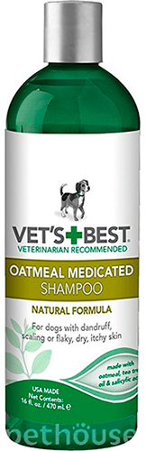 Vet's Best Oatmeal Medicated Shampoo Шампунь для собак з сухою шкірою