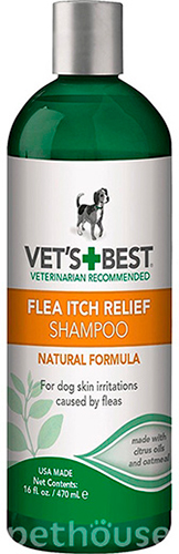 Vet's Best Flea Itch Relief Shampoo Заспокійливий шампунь після укусів бліх для собак