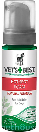 Vet's Best Hot Spot Foam Моющая пена против зуда и раздражений для собак