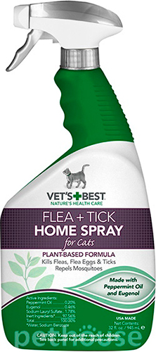 Vet's Best Flea & Tick Home Spray Cats Спрей от блох, клещей и москитов для кошек и дома