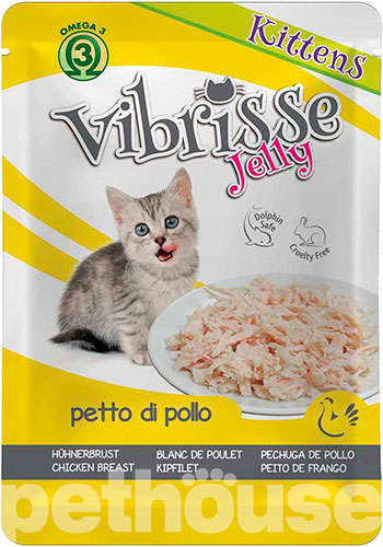 Vibrisse Курица в желе для котят, пауч