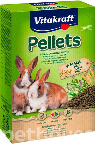 Vitakraft Pellets для кроликов в гранулах с солодом
