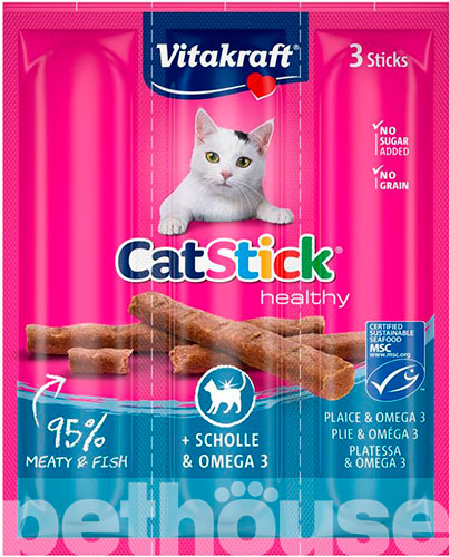 Vitakraft Cat Stick з камбалою та Омега-3