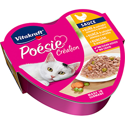 Vitakraft Poésie Création шматочки з куркою та овочами для котів