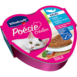 Vitakraft Poésie Création кусочки с лососем и шпинатом для кошек