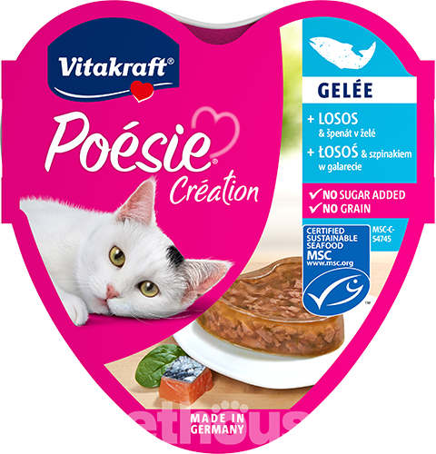 Vitakraft Poésie Création шматочки з лососем і шпинатом для котів