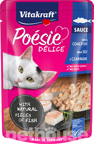 Vitakraft Poésie Délice кусочки с сайдой для кошек