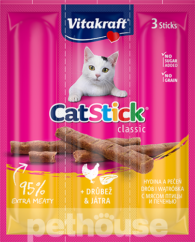 Vitakraft Cat Stick с птицей и печенью