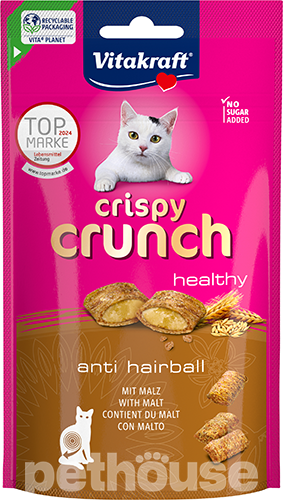 Vitakraft Cat Crispy Crunch Anti Hairball с солодом