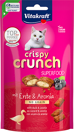 Vitakraft Cat Crispy Crunch Superfood з качкою та ягодами аронії