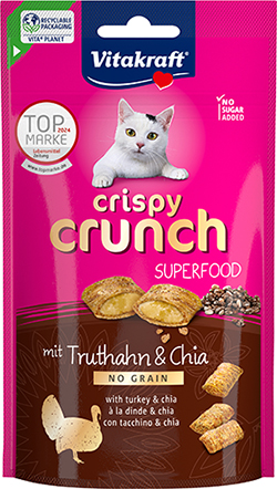 Vitakraft Cat Crispy Crunch Superfood з індичкою та насінням чіа