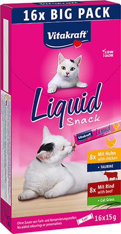 Vitakraft Cat Liquid Snack с курицей и говядиной