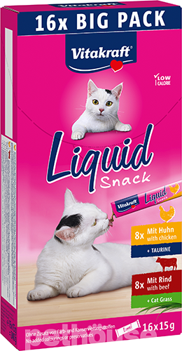 Vitakraft Cat Liquid Snack с курицей и говядиной