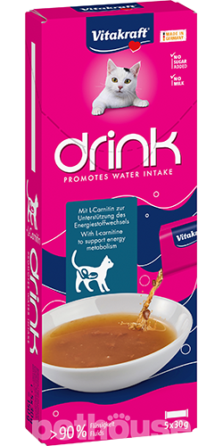 Vitakraft Cat Drink Напиток с лососем и L-карнитином