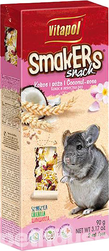 Vitapol Smakers Snack Лакомство с кокосом и лепестками роз для шиншилл